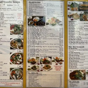 the menu