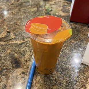 Thai tea with Boba