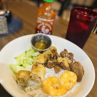 a plate of food on a table