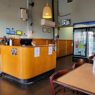 a view of the counter area