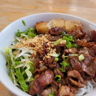 a bowl of food on a table
