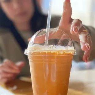 Thai tea is yummy