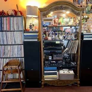 Music Center w/Records (&amp; loads of it!)