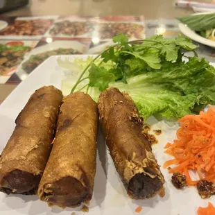 a plate of vietnamese food