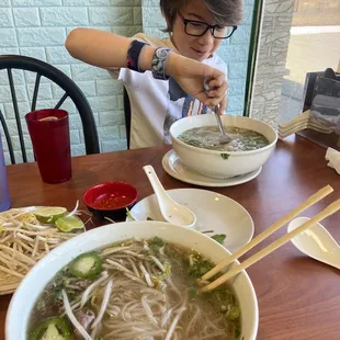 Rare beef Pho, excellent quality beef and tasty broth