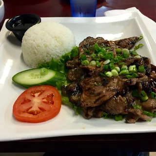 #63 Grilled Pork Chop on Rice Plate