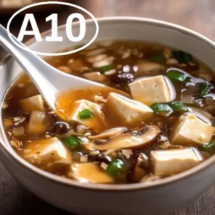 Bold, flavorful hot and sour soup with a perfect balance of tangy and spicy. Packed with veggies, tofu, and savory broth.