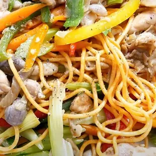 Savory chicken chow mein with crispy noodles, fresh vegetables, and a rich, flavorful sauce. A classic stir-fry favorite!