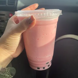 Coconut Strawberry Bubble Tea