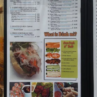 . Menu