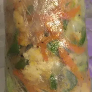 Vegetarian garden roll.