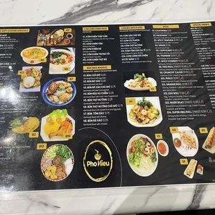 ramen and noodles, menu