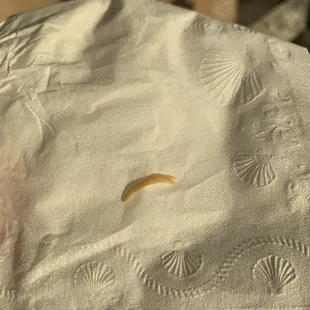 a banana on a napkin