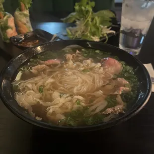 Rare beef pho with Tripe