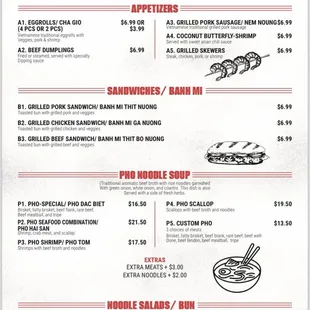 sushi and sashimi, menu