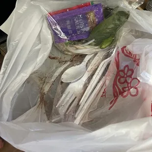 Mess from poorly wrapped meat