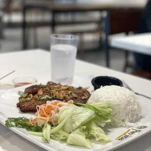 Rice plate was yummy