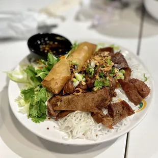V32 Grilled Pork and Fried Roll Vermicelli Bowl