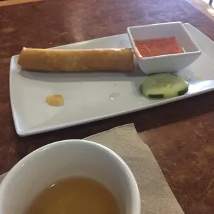 Piping hot pork egg rolls, or what's left of them!