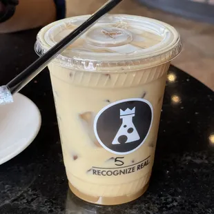 Iced latte with caramel