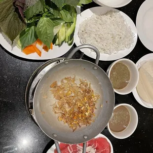 a variety of dishes on a table