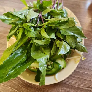 Vegetables and herbs for a hearty aromatic soup!