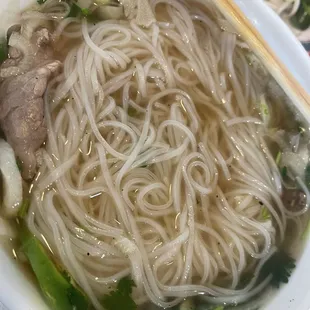Pho with brisket and tripe regular bowl