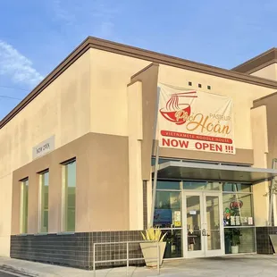 the front of the building