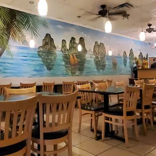 Interior, nice wall mural