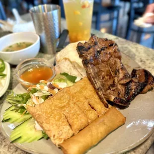 a plate of food on a table
