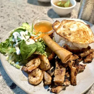 BBQ Chicken and Shrimp Plate
