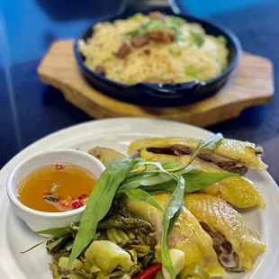 a plate of food on a table