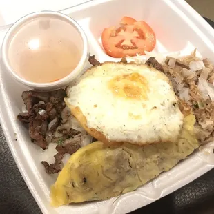 C01. Com Dac Biet substituted pork chop for grilled pork