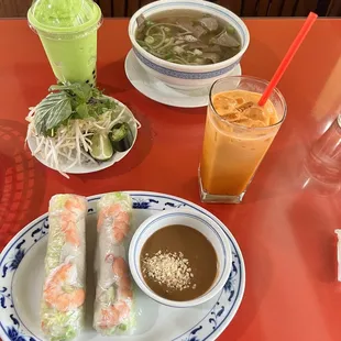 Salad Rolls, NS1. Beef Pho