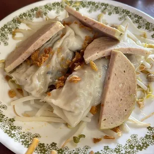 Banh cuon - small plate order (half eaten already)