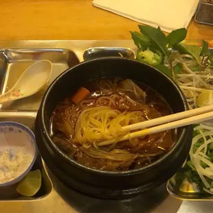 The Beef Stew with Rice Noodles is delicious!