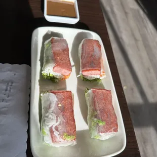 Grilled sausage rolls