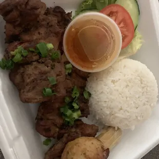 94. Grilled Chicken and Sugarcane Shrimp