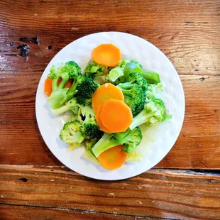 Side of steamed mixed vegetables