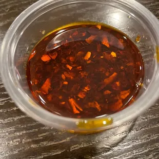 Chili oil....