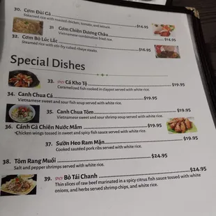 sushi and sashimi, menu