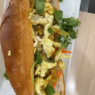 chicken banh mi (i had two and i was bursting) served gently in the heart of seemingly fresh bread