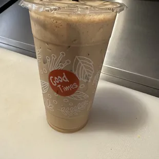 a cup of iced coffee