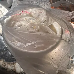 How the lg broth came; melted lid and leaked