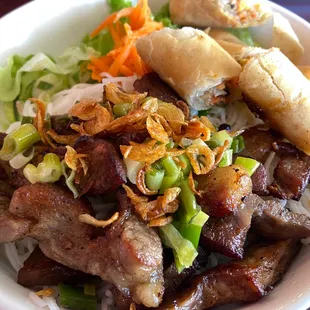 #37 Grilled pork &amp; egg roll vermicelli (thit nuong &amp; cha gio)