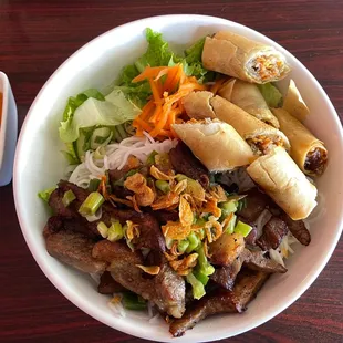 #37 Grilled pork &amp; egg roll vermicelli (thit nuong &amp; cha gio)