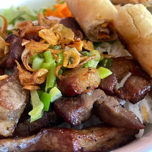 #37 Grilled pork &amp; egg roll vermicelli (thit nuong &amp; cha gio)