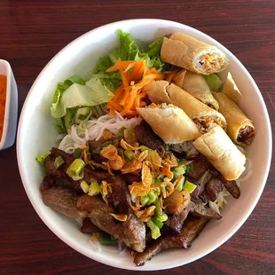 #37 Grilled pork &amp; egg roll vermicelli (thit nuong &amp; cha gio)