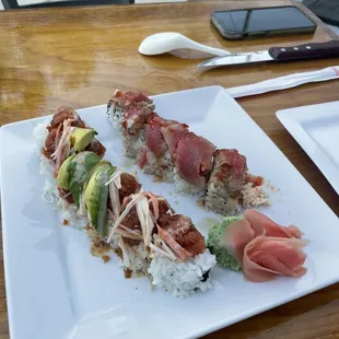 Spicy Sexy and Tataki roll