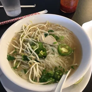 Chicken pho is superb